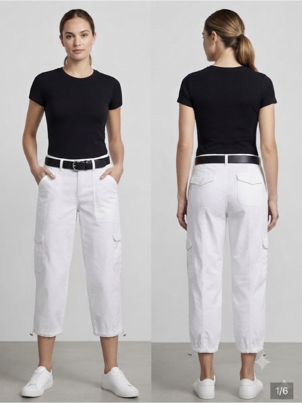 Time and Tru Women’s Off-White Capri Cargo Pants